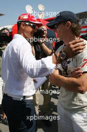 11.05.2007 Barcelona, Spain,  Michael Schumacher (GER), Scuderia Ferrari, Advisor, visits the team on a race weekend for the first time since retiring - Formula 1 World Championship, Rd 4, Spanish Grand Prix, Friday