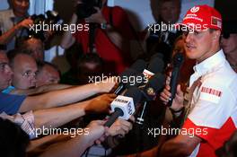 11.05.2007 Barcelona, Spain,  Michael Schumacher (GER), Scuderia Ferrari, Advisor, Press conference - Formula 1 World Championship, Rd 4, Spanish Grand Prix, Friday Practice