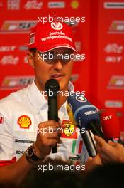 11.05.2007 Barcelona, Spain,  Michael Schumacher (GER), Scuderia Ferrari, Advisor, Press conference - Formula 1 World Championship, Rd 4, Spanish Grand Prix, Friday