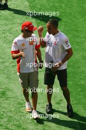 11.05.2007 Barcelona, Spain,  Felipe Massa (BRA), Scuderia Ferrari and Lewis Hamilton (GBR), McLaren Mercedes - Formula 1 World Championship, Rd 4, Spanish Grand Prix, Friday