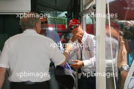 11.05.2007 Barcelona, Spain,  Michael Schumacher (GER), Scuderia Ferrari, Advisor, visits the team on a race weekend for the first time since retiring - Formula 1 World Championship, Rd 4, Spanish Grand Prix, Friday