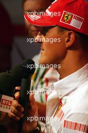 11.05.2007 Barcelona, Spain,  Michael Schumacher (GER), Scuderia Ferrari, Advisor, Press conference - Formula 1 World Championship, Rd 4, Spanish Grand Prix, Friday Practice