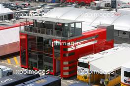 11.05.2007 Barcelona, Spain,  Ferrari motorhome - Formula 1 World Championship, Rd 4, Spanish Grand Prix, Friday Practice