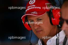 11.05.2007 Barcelona, Spain,  Michael Schumacher (GER), Scuderia Ferrari, Advisor, visits the team on a race weekend for the first time since retiring - Formula 1 World Championship, Rd 4, Spanish Grand Prix, Friday Practice