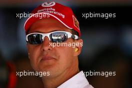 11.05.2007 Barcelona, Spain,  Michael Schumacher (GER), Scuderia Ferrari, Advisor, visits the team on a race weekend for the first time since retiring - Formula 1 World Championship, Rd 4, Spanish Grand Prix, Friday Practice