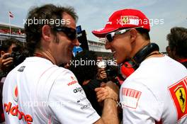 13.05.2007 Barcelona, Spain,  Michael Schumacher (GER), Scuderia Ferrari, Advisor, on the grid - Formula 1 World Championship, Rd 4, Spanish Grand Prix, Sunday Pre-Race Grid