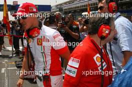 13.05.2007 Barcelona, Spain,  Michael Schumacher (GER), Scuderia Ferrari, Advisor, on the grid with Jean Todt (FRA), Scuderia Ferrari, Ferrari CEO - Formula 1 World Championship, Rd 4, Spanish Grand Prix, Sunday Pre-Race Grid