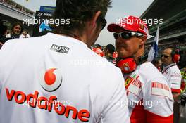 13.05.2007 Barcelona, Spain,  Michael Schumacher (GER), Scuderia Ferrari, Advisor, on the grid - Formula 1 World Championship, Rd 4, Spanish Grand Prix, Sunday Pre-Race Grid