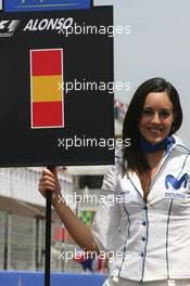 13.05.2007 Barcelona, Spain,  Grid girl - Formula 1 World Championship, Rd 4, Spanish Grand Prix, Sunday Grid Girl