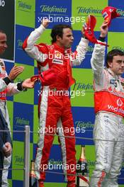 13.05.2007 Barcelona, Spain,  Winner, 1st, Felipe Massa (BRA), Scuderia Ferrari, 2nd, Lewis Hamilton (GBR), McLaren Mercedes, 3rd, Fernando Alonso (ESP), McLaren Mercedes - Formula 1 World Championship, Rd 4, Spanish Grand Prix, Sunday Podium