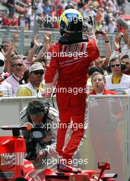 13.05.2007 Barcelona, Spain,  Winner, Felipe Massa (BRA), Scuderia Ferrari - Formula 1 World Championship, Rd 4, Spanish Grand Prix, Sunday Podium