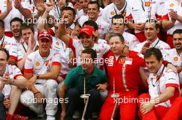 13.05.2007 Barcelona, Spain,  Michael Schumacher (GER), Scuderia Ferrari, Advisor, Felipe Massa (BRA), Scuderia Ferrari, Jean Todt (FRA), Scuderia Ferrari, Ferrari CEO, Nicholas Todt (FRA) Manager of Felipe Massa (BRA) - Formula 1 World Championship, Rd 4, Spanish Grand Prix, Sunday Podium