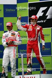 13.05.2007 Barcelona, Spain,  Felipe Massa (BRA), Scuderia Ferrari, Lewis Hamilton (GBR), McLaren Mercedes - Formula 1 World Championship, Rd 4, Spanish Grand Prix, Sunday Podium