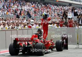 13.05.2007 Barcelona, Spain,  Winner, Felipe Massa (BRA), Scuderia Ferrari - Formula 1 World Championship, Rd 4, Spanish Grand Prix, Sunday Podium