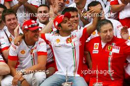 13.05.2007 Barcelona, Spain,  Michael Schumacher (GER), Scuderia Ferrari, Advisor, Felipe Massa (BRA), Scuderia Ferrari, Jean Todt (FRA), Scuderia Ferrari, Ferrari CEO - Formula 1 World Championship, Rd 4, Spanish Grand Prix, Sunday Podium