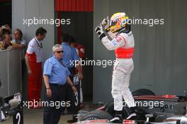 13.05.2007 Barcelona, Spain,  2nd place Lewis Hamilton (GBR), McLaren Mercedes - Formula 1 World Championship, Rd 4, Spanish Grand Prix, Sunday Podium