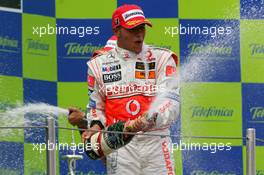 13.05.2007 Barcelona, Spain,  2nd, Lewis Hamilton (GBR), McLaren Mercedes - Formula 1 World Championship, Rd 4, Spanish Grand Prix, Sunday Podium