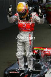 13.05.2007 Barcelona, Spain,  2nd, Lewis Hamilton (GBR), McLaren Mercedes, MP4-22 - Formula 1 World Championship, Rd 4, Spanish Grand Prix, Sunday Podium