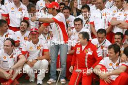 13.05.2007 Barcelona, Spain,  Michael Schumacher (GER), Scuderia Ferrari, Advisor, Felipe Massa (BRA), Scuderia Ferrari, Jean Todt (FRA), Scuderia Ferrari, Ferrari CEO - Formula 1 World Championship, Rd 4, Spanish Grand Prix, Sunday Podium