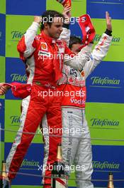 13.05.2007 Barcelona, Spain,  Winner, 1st, Felipe Massa (BRA), Scuderia Ferrari, F2007 - Formula 1 World Championship, Rd 4, Spanish Grand Prix, Sunday Podium