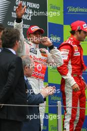 13.05.2007 Barcelona, Spain,  2nd, Lewis Hamilton (GBR), McLaren Mercedes - Formula 1 World Championship, Rd 4, Spanish Grand Prix, Sunday Podium