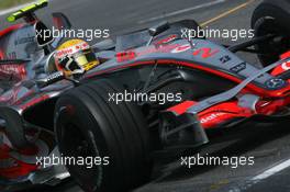 13.05.2007 Barcelona, Spain,  2nd place Lewis Hamilton (GBR), McLaren Mercedes - Formula 1 World Championship, Rd 4, Spanish Grand Prix, Sunday Podium