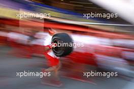 12.05.2007 Barcelona, Spain,  Scuderia Ferrari pitstop practice  - Formula 1 World Championship, Rd 4, Spanish Grand Prix, Saturday