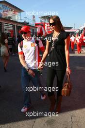 12.05.2007 Barcelona, Spain,  Kimi Raikkonen (FIN), Räikkönen, Scuderia Ferrari and Jennie Räikkönen (FIN, Jenny, Dahlmann, Model), Wife of Kimi Räikkönen,  Formula 1 World Championship, Rd 4, Spanish Grand Prix, Saturday