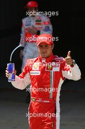 12.05.2007 Barcelona, Spain,  Felipe Massa (BRA), Scuderia Ferrari beats Fernando Alonso (ESP), McLaren Mercedes to pole position - Formula 1 World Championship, Rd 4, Spanish Grand Prix, Saturday Qualifying