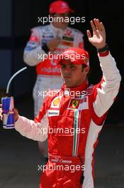 12.05.2007 Barcelona, Spain,  Felipe Massa (BRA), Scuderia Ferrari beats Fernando Alonso (ESP), McLaren Mercedes to pole position - Formula 1 World Championship, Rd 4, Spanish Grand Prix, Saturday Qualifying