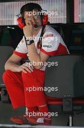 12.05.2007 Barcelona, Spain,  Chris Dyer (AUS), Scuderia Ferrari, Track Engineer of Kimi Raikkonen (FIN) - Formula 1 World Championship, Rd 4, Spanish Grand Prix, Saturday Practice