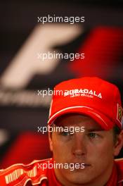 12.05.2007 Barcelona, Spain,  Kimi Raikkonen (FIN), Räikkönen, Scuderia Ferrari - Formula 1 World Championship, Rd 4, Spanish Grand Prix, Saturday Press Conference