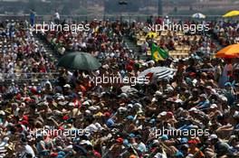 12.05.2007 Barcelona, Spain,  Fans watch the track action - Formula 1 World Championship, Rd 4, Spanish Grand Prix, Saturday Qualifying