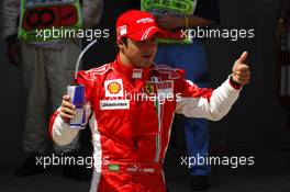 12.05.2007 Barcelona, Spain,  Pole position, Felipe Massa (BRA), Scuderia Ferrari - Formula 1 World Championship, Rd 4, Spanish Grand Prix, Saturday Qualifying