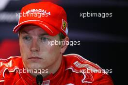 12.05.2007 Barcelona, Spain,  Kimi Raikkonen (FIN), Räikkönen, Scuderia Ferrari - Formula 1 World Championship, Rd 4, Spanish Grand Prix, Saturday Press Conference