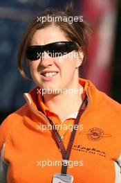 12.05.2007 Barcelona, Spain,  Lucy Nell (GBR), Spyker F1 Team, Press Officer - Formula 1 World Championship, Rd 4, Spanish Grand Prix, Saturday