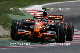 12.05.2007 Barcelona, Spain,  Christijan Albers (NED), Spyker F1 Team, F8-VII - Formula 1 World Championship, Rd 4, Spanish Grand Prix, Saturday Qualifying