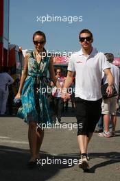 12.05.2007 Barcelona, Spain,  Scott Speed (USA), Scuderia Toro Rosso with his girlfriend - Formula 1 World Championship, Rd 4, Spanish Grand Prix, Saturday