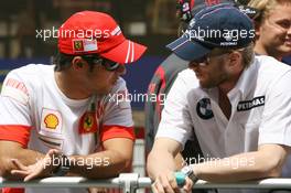 13.05.2007 Barcelona, Spain,  Felipe Massa (BRA), Scuderia Ferrari and Nick Heidfeld (GER), BMW Sauber F1 Team - Formula 1 World Championship, Rd 4, Spanish Grand Prix, Sunday