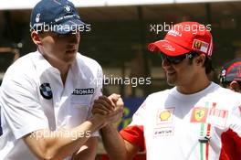 13.05.2007 Barcelona, Spain,  Robert Kubica (POL),  BMW Sauber F1 Team and Felipe Massa (BRA), Scuderia Ferrari - Formula 1 World Championship, Rd 4, Spanish Grand Prix, Sunday