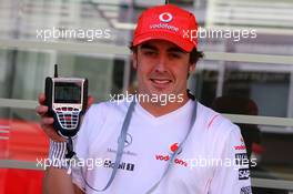 10.05.2007 Barcelona, Spain,  Fernando Alonso (ESP), McLaren Mercedes and a McLaren Mercedes branded Kangeroo TV - Formula 1 World Championship, Rd 4, Spanish Grand Prix, Thursday