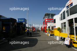 10.05.2007 Barcelona, Spain,  The paddock - Formula 1 World Championship, Rd 4, Spanish Grand Prix, Thursday