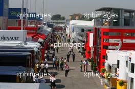 10.05.2007 Barcelona, Spain,  The Paddock - Formula 1 World Championship, Rd 4, Spanish Grand Prix, Thursday