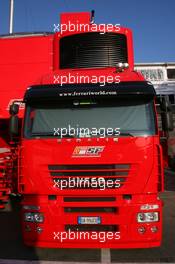 09.05.2007 Barcelona, Spain,  Ferrari Transporter - Formula 1 World Championship, Rd 4, Spanish Grand Prix, Wednesday