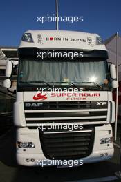 09.05.2007 Barcelona, Spain,  Super Aguri Transporter - Formula 1 World Championship, Rd 4, Spanish Grand Prix, Wednesday