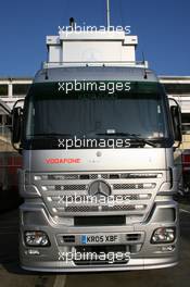 09.05.2007 Barcelona, Spain,  McLaren Transporter - Formula 1 World Championship, Rd 4, Spanish Grand Prix, Wednesday