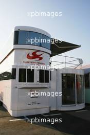 09.05.2007 Barcelona, Spain,  Super Aguri Motorhome Motorhome - Formula 1 World Championship, Rd 4, Spanish Grand Prix, Wednesday