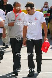 20.07.2007 Nürburg, Germany,  Lewis Hamilton (GBR), McLaren Mercedes and Fernando Alonso (ESP), McLaren Mercedes - Formula 1 World Championship, Rd 10, European Grand Prix, Friday