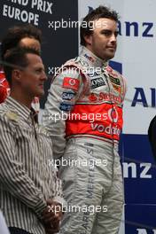 22.07.2007 Nürburg, Germany,  Michael Schumacher (GER), Scuderia Ferrari, Advisor and Fernando Alonso (ESP), McLaren Mercedes - Formula 1 World Championship, Rd 10, European Grand Prix, Sunday Podium