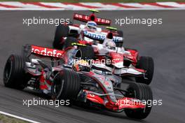 22.07.2007 Nurburg, Germany,  Lewis Hamilton (GBR), McLaren Mercedes, Jarno Trulli (ITA), Toyota Racing , Anthony Davidson (GBR), Super Aguri F1 Team - Formula 1 World Championship, Rd 10, European Grand Prix, Sunday Race